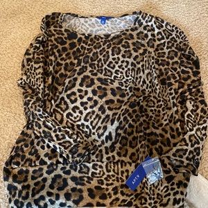 Brand New long sleeve leopard print sweater. Size XXL